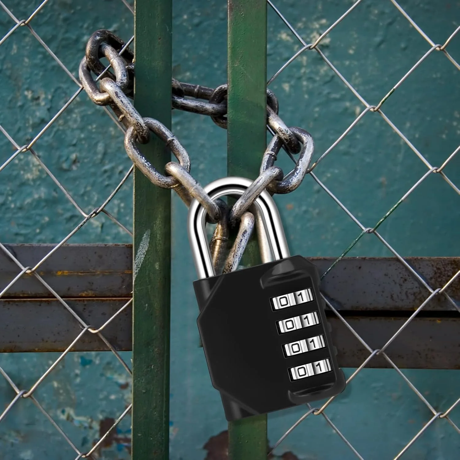 قفل رمزی ترکیبی 2 عددی، قفل فلزی سنگین برای کمد باشگاه، قفل با کد، قفل باشگاه، قفل کمد، قفل ترکیبی ضد آب برای کمد درب فضای باز سوله (B، مشکی)