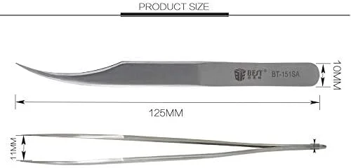 موچین ابرو استیل ضد زنگ BST-151SA، ابزار تعمیرات، فوق العاده دقیق و ضد اسید موچین ابرو استیل ضد زنگ BST-151SA، ابزار تعمیرات، فوق العاده دقیق و ضد اسید