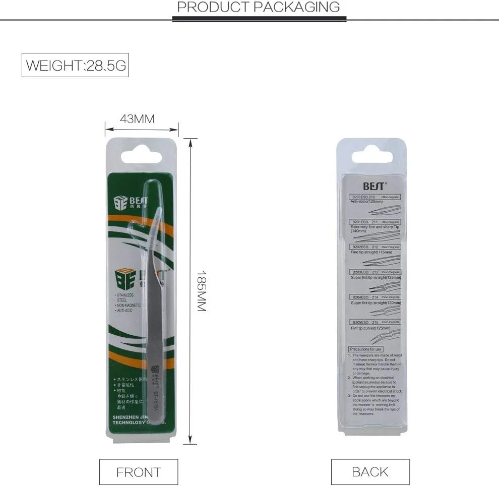 موچین ابرو استیل ضد زنگ BST-151SA، ابزار تعمیرات، فوق العاده دقیق و ضد اسید موچین ابرو استیل ضد زنگ BST-151SA، ابزار تعمیرات، فوق العاده دقیق و ضد اسید