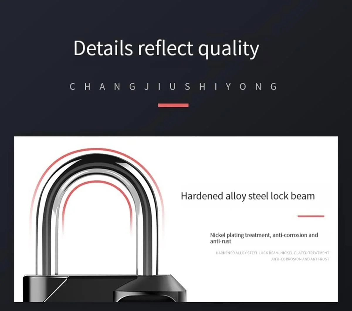 قفل ترکیبی سنگین 4 رقمی ضد آب مناسب فضای باز برای کمدهای مدرسه، کمدهای ورزشی، حصار، جعبه ابزار، دروازه، کیف و انبار قفل