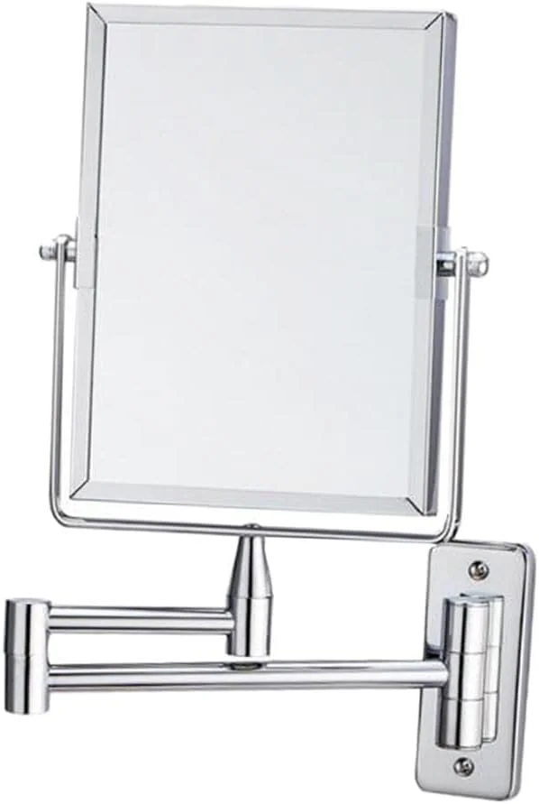 آینه آرایشی دو طرفه چرخان دیواری با روکش کروم مناسب حمام هتل