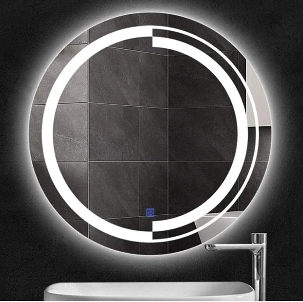 آینه دیواری برای حمام، آینه هوشمند گرد لمسی با نور پس زمینه قابل نصب روی دیوار آینه دیواری برای حمام، آینه هوشمند گرد لمسی با نور پس زمینه قابل نصب روی دیوار