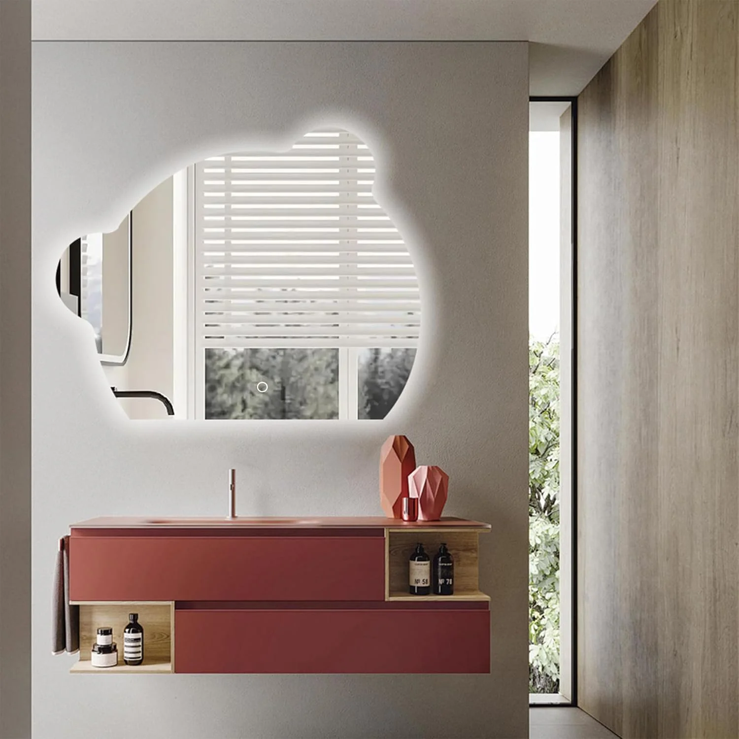 آینه دیواری خرسی بامزه VPARTY، آینه روشویی چند منظوره دیواری حمام با چراغ های LED، نور LED سه رنگ قابل تنظیم، آینه تزئینی برای خانه (80x60 سانتی متر) آینه دیواری خرسی بامزه VPARTY، آینه روشویی چند منظوره دیواری حمام با چراغ های LED، نور LED سه رنگ قابل تنظیم، آینه تزئینی برای خانه (80x60 سانتی متر)