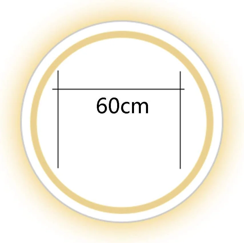 آینه دیواری برای حمام، آینه هوشمند گرد لمسی با نور پس زمینه