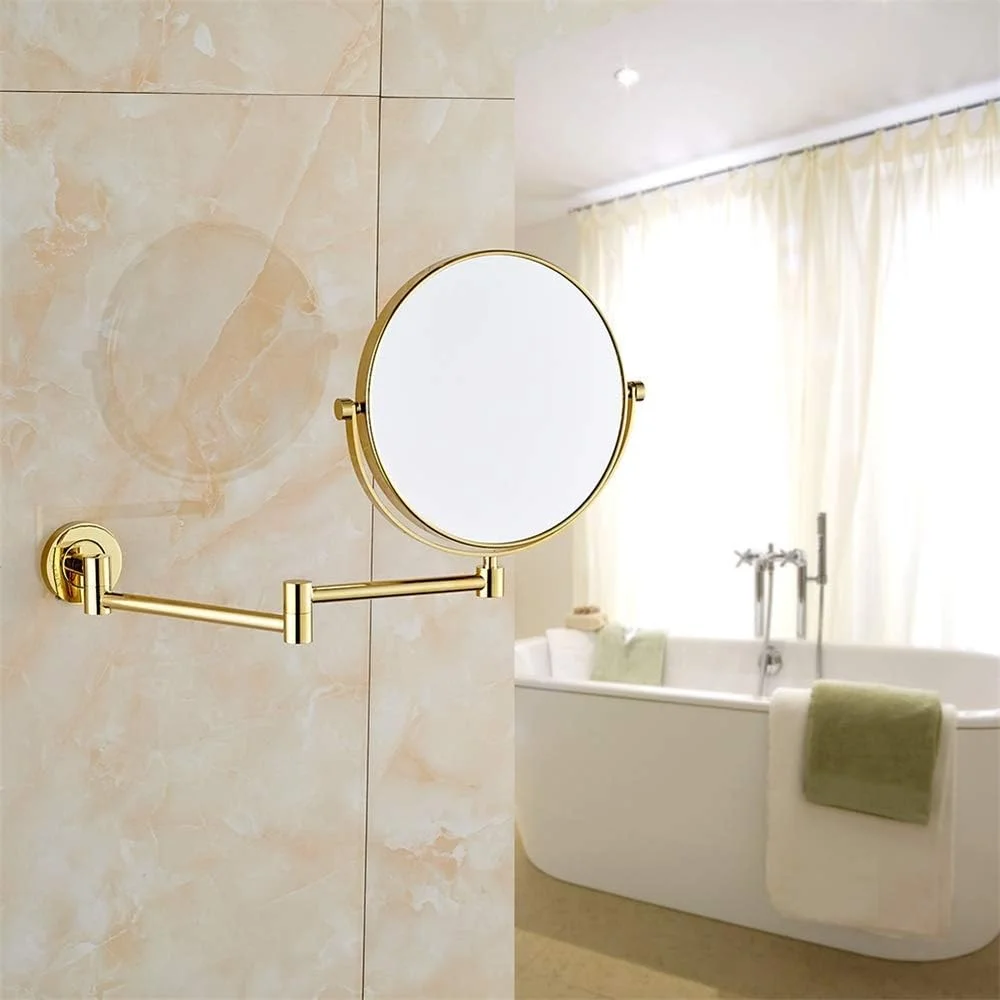 آینه آرایشی دیواری 8 اینچی با قابلیت بزرگنمایی، بازویی قوی و قابل تنظیم، آینه اصلاح و آرایش برای روشویی حمام (رنگ: طلایی، اندازه: 3 برابر) (مشکی 7 برابر) آینه آرایشی دیواری 8 اینچی با قابلیت بزرگنمایی، بازویی قوی و قابل تنظیم، آینه اصلاح و آرایش برای روشویی حمام (رنگ: طلایی، اندازه: 3 برابر) (مشکی 7 برابر)