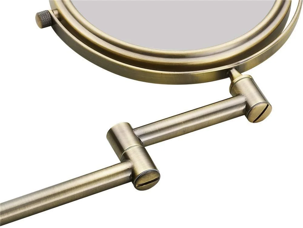 آینه آرایشی دیواری بزرگنمایی دار با قابلیت تنظیم و چرخش، مناسب برای آرایش، اصلاح و استفاده در حمام (بزرگنمایی 5 برابر)