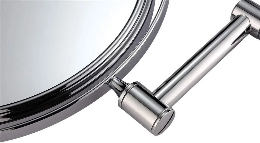 آینه آرایشی دیواری بزرگنمایی کننده، محکم، قابل تنظیم، آینه اصلاح صورت، آینه های روشویی حمام (رنگ: 10x، اندازه: 8 اینچ) (7X 6 اینچ)