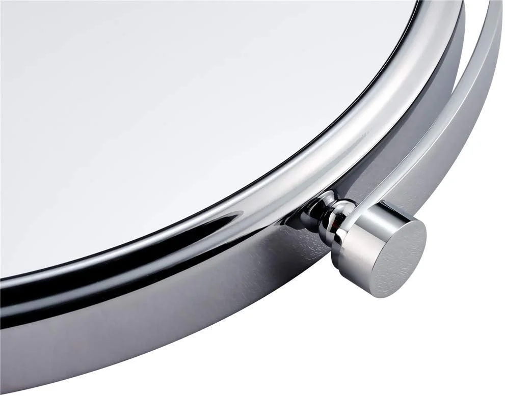 آینه آرایشی دیواری بزرگنمایی کننده، محکم، قابل تنظیم، آینه اصلاح و آرایش، آینه روشویی حمام (رنگ: 5x) (10x)