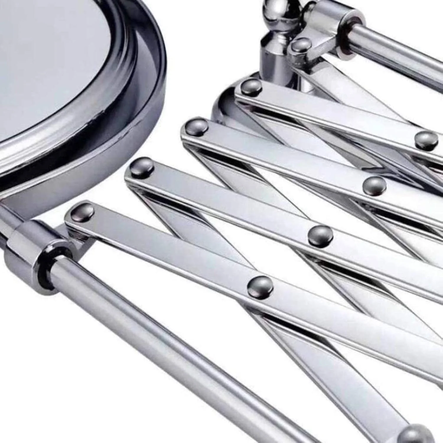 آینه آرایشی دیواری، آینه دو طرفه برای آرایش، آینه حمام تلسکوپی با قابلیت چرخش 360 درجه (رنگ: 3x، اندازه: 8 اینچ) (3x 6 اینچ)