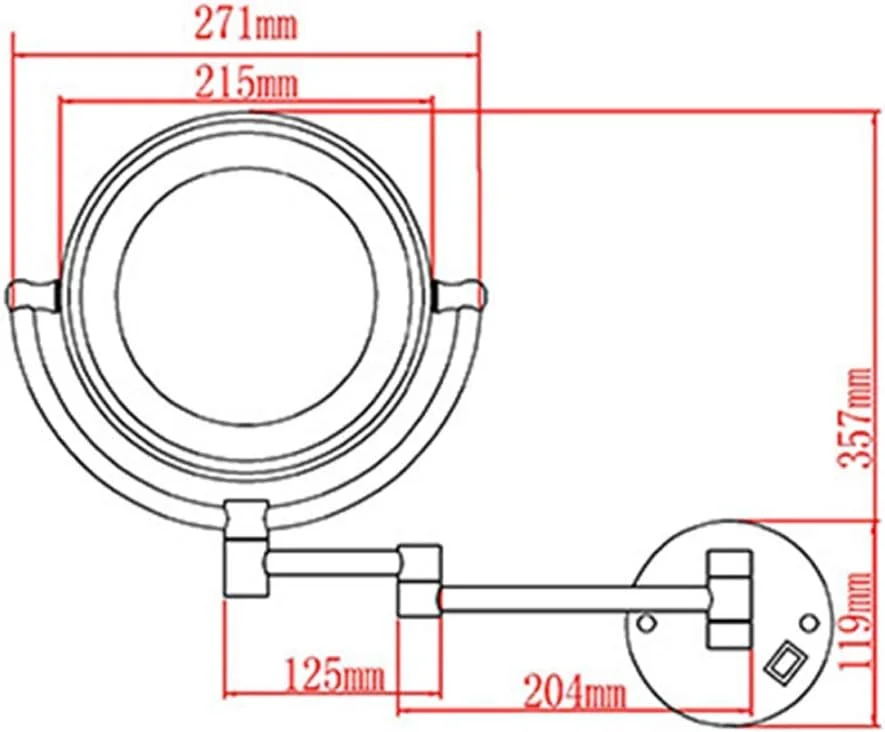 آینه آرایشی دیواری تاشو دو طرفه مناسب حمام و اصلاح با قابلیت چرخش 360 درجه و بازویی (رنگ: C، اندازه: 7X) (C 5X) آینه آرایشی دیواری تاشو دو طرفه مناسب حمام و اصلاح با قابلیت چرخش 360 درجه و بازویی (رنگ: C، اندازه: 7X) (C 5X)