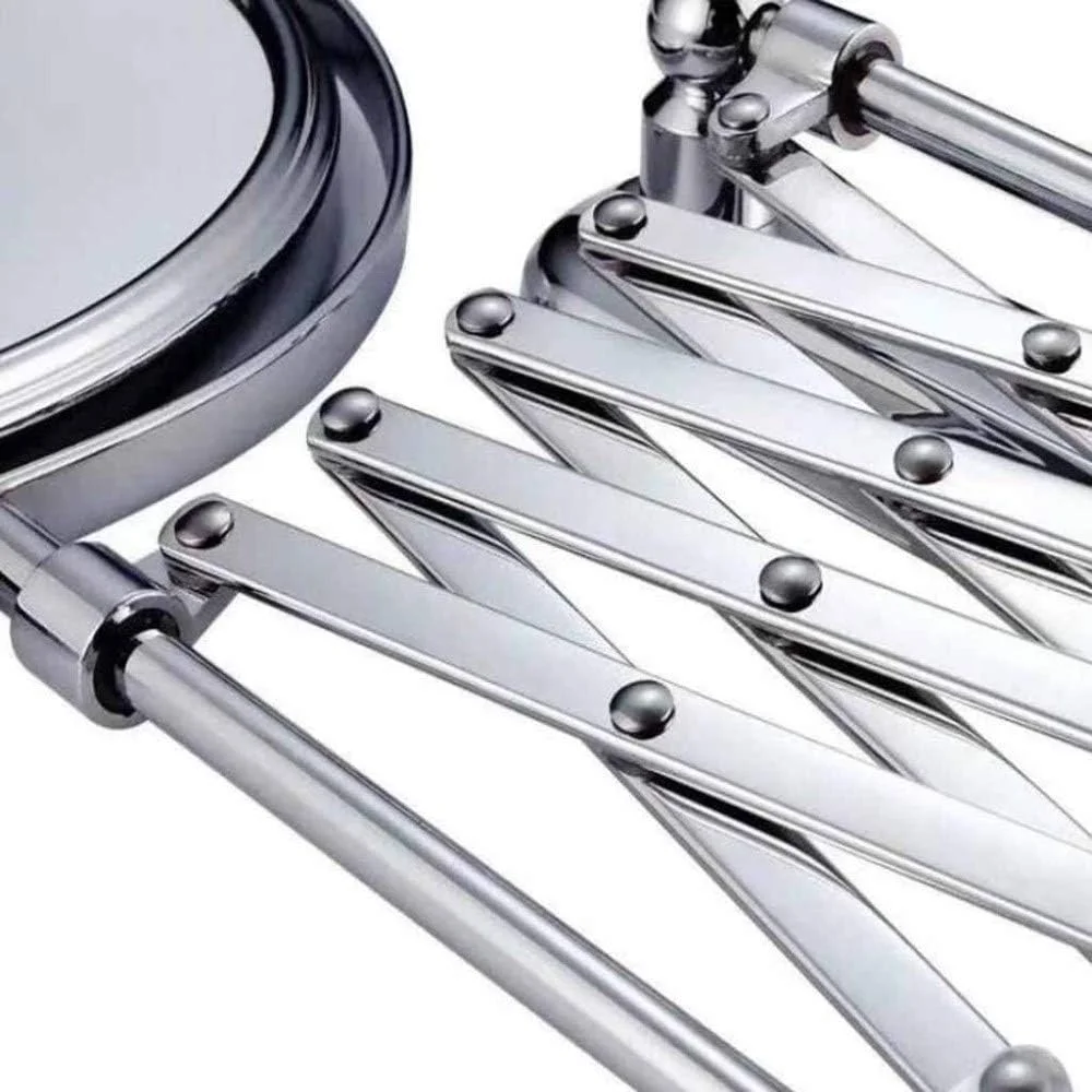 آینه آرایشی دیواری، آینه دو طرفه برای میز آرایش، آینه حمام تلسکوپی با قابلیت چرخش 360 درجه (بزرگنمایی 3 برابر) آینه آرایشی دیواری، آینه دو طرفه برای میز آرایش، آینه حمام تلسکوپی با قابلیت چرخش 360 درجه (بزرگنمایی 3 برابر)