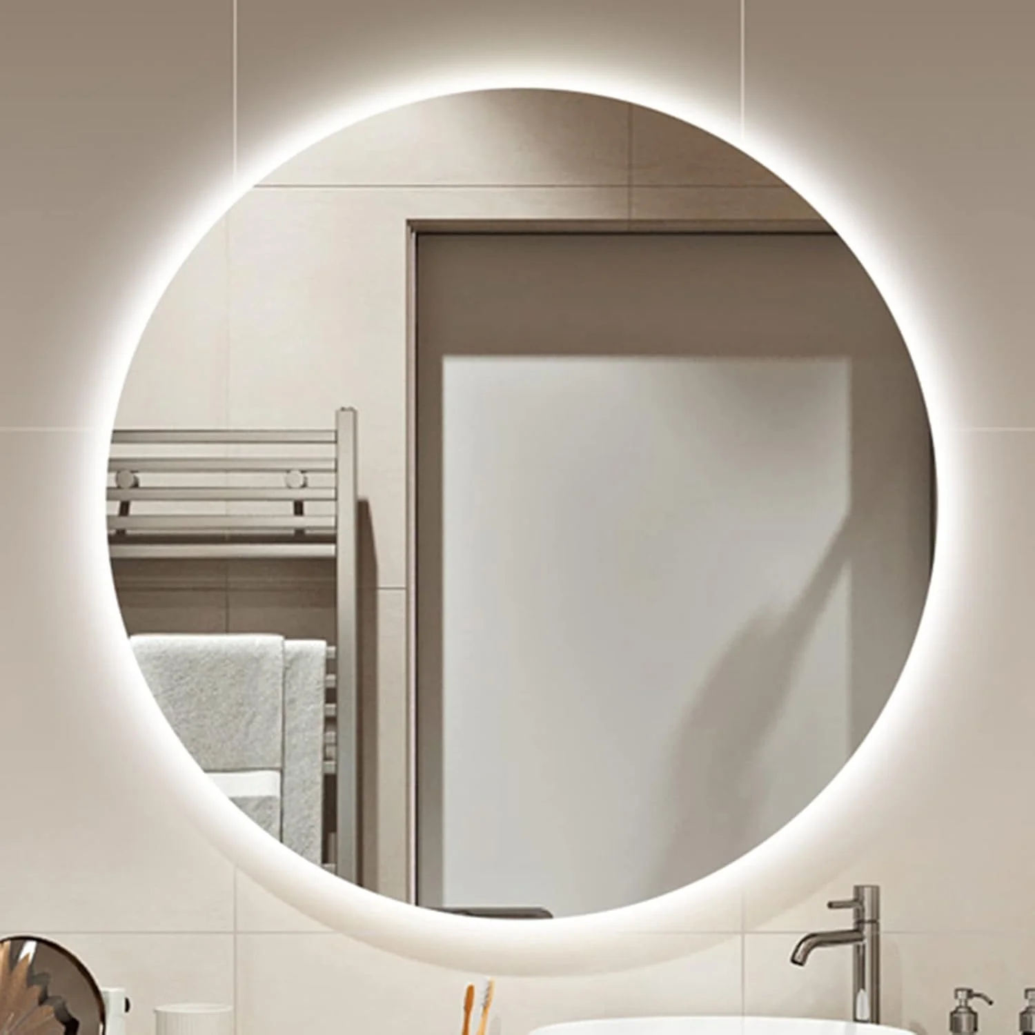 آینه حمام LED با نور پس زمینه دیواری، آینه دیواری با نورپردازی با کیفیت بالا، نور سفید/نور گرم، 50 سانتی متر / 60 سانتی متر / 70 سانتی متر / 80 سانتی متر، آینه حمام با چراغ، نور گرم-70 سانتی متر/27.5 اینچ آینه حمام LED با نور پس زمینه دیواری، آینه دیواری با نورپردازی با کیفیت بالا، نور سفید/نور گرم، 50 سانتی متر / 60 سانتی متر / 70 سانتی متر / 80 سانتی متر، آینه حمام با چراغ، نور گرم-70 سانتی متر/27.5 اینچ