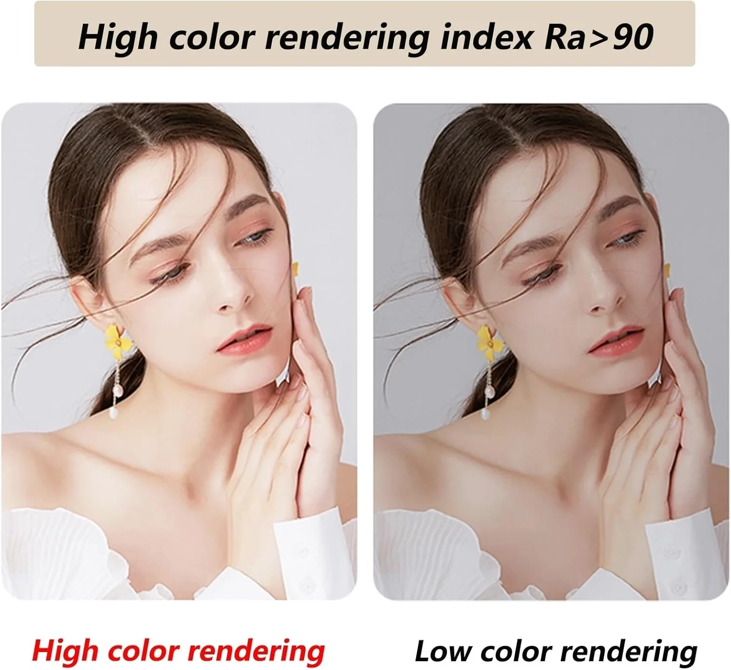 آینه آرایشی دیواری، آینه حمام با نور LED و ضد بخار، آینه دیواری با حسگر لمسی، بدون قاب و ضد مه، 3 حالت نور (رنگ: A، اندازه: 75 * 100 سانتی متر)