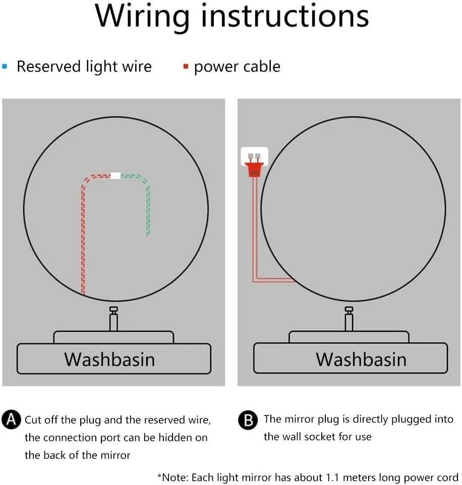کابینت آینه ای گرد دیواری حمام با نور، جعبه آینه استیل ضد زنگ مناسب منزل و بالای توالت (53x15x53 سانتی متر) کابینت آینه ای گرد دیواری حمام با نور، جعبه آینه استیل ضد زنگ مناسب منزل و بالای توالت (53x15x53 سانتی متر)