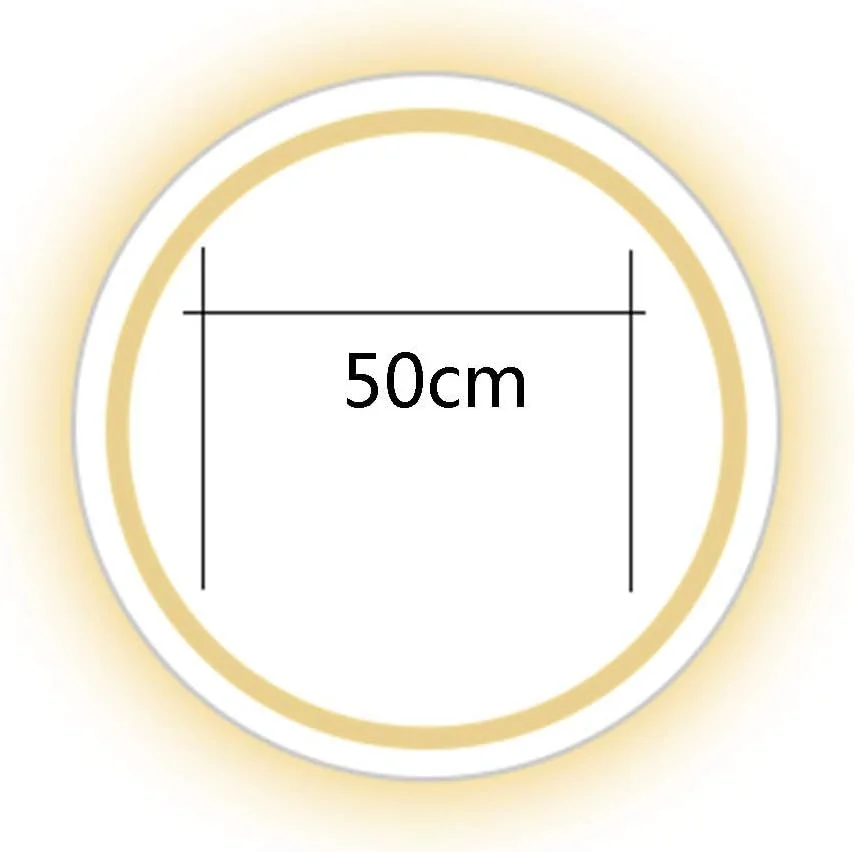 آینه دیواری برای حمام، آینه گرد دیواری حمام با نور سفید/گرم، ضد مه، آرایشی نورانی بدون سوراخ (بدون کلید لمسی) آینه دیواری برای حمام، آینه گرد دیواری حمام با نور سفید/گرم، ضد مه، آرایشی نورانی بدون سوراخ (بدون کلید لمسی)