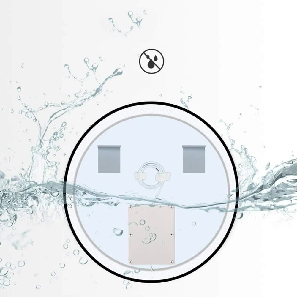 آینه دیواری برای حمام، آینه قاب آلیاژ آلومینیوم حمام LED آرایشی طلایی گرد دیواری روشویی حمام با لامپ آینه دیواری برای حمام، آینه قاب آلیاژ آلومینیوم حمام LED آرایشی طلایی گرد دیواری روشویی حمام با لامپ