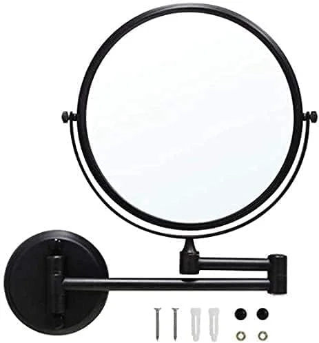 آینه آرایشی دیواری، آینه آرایشی دیواری 6 اینچ 8 اینچ با قابلیت گسترش، آینه آرایشی دو طرفه قابل تنظیم، مناسب حمام، اصلاح و آرایش