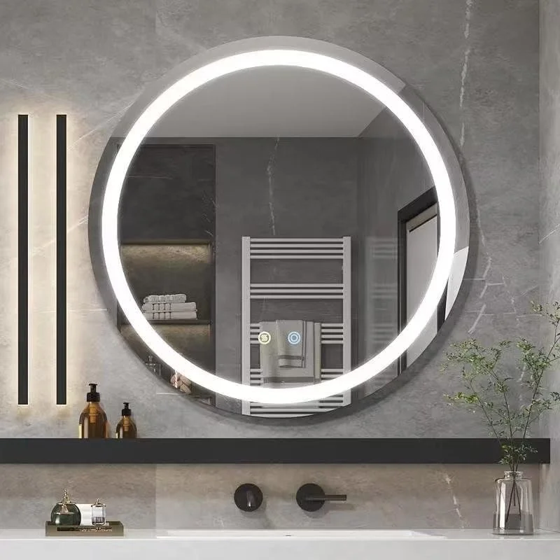 Moonee Round led Bathroom Mirror,32 Inch Front Lighted Smart Mirror Bathroom,3 Color Circle led Light Mirror,Round Bathroom Mirrors Wall Mounted,Anti-Fog,Framless,Dimmable,CRI90+,IP54 Waterproof Moonee Round led Bathroom Mirror,32 Inch Front Lighted Smart Mirror Bathroom,3 Color Circle led Light Mirror,Round Bathroom Mirrors Wall Mounted,Anti-Fog,Framless,Dimmable,CRI90+,IP54 Waterproof