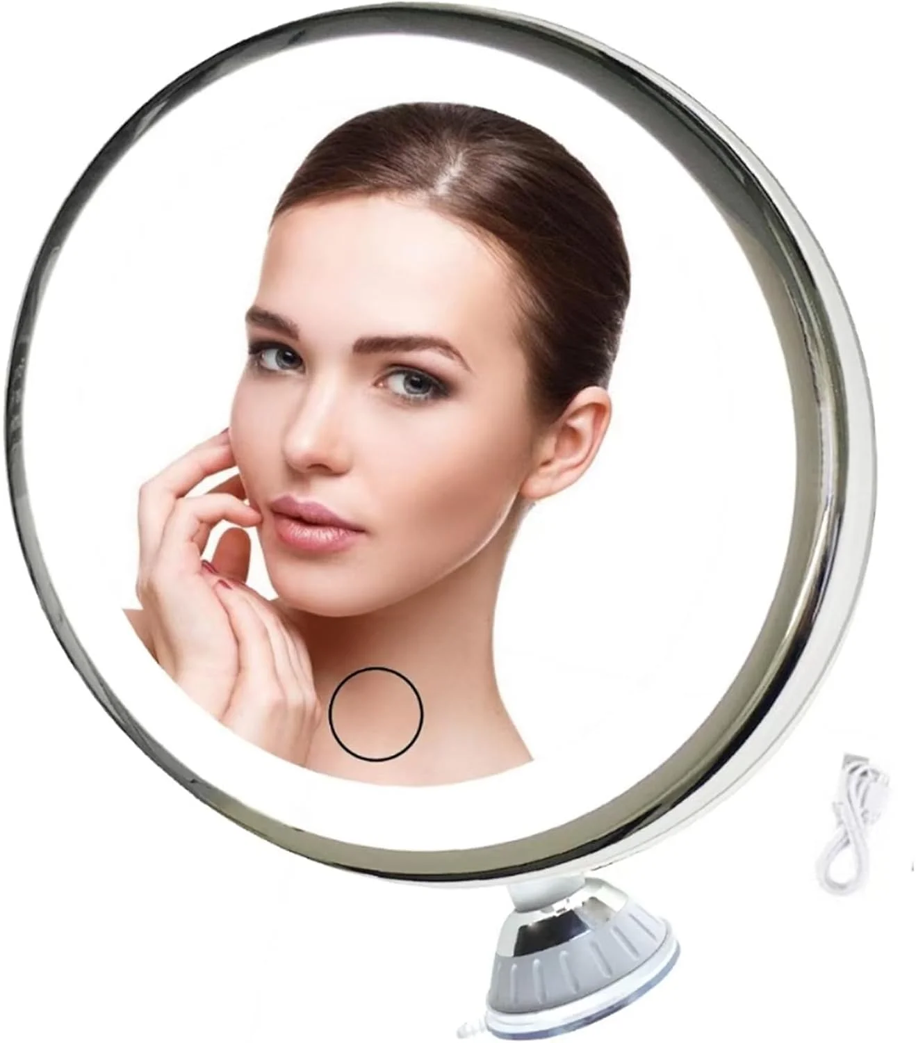 آینه آرایشی 10 برابر بزرگنمایی MOTIM با کنترل لمسی و چراغ، مناسب منزل، حمام و مسافرت آینه آرایشی 10 برابر بزرگنمایی MOTIM با کنترل لمسی و چراغ، مناسب منزل، حمام و مسافرت
