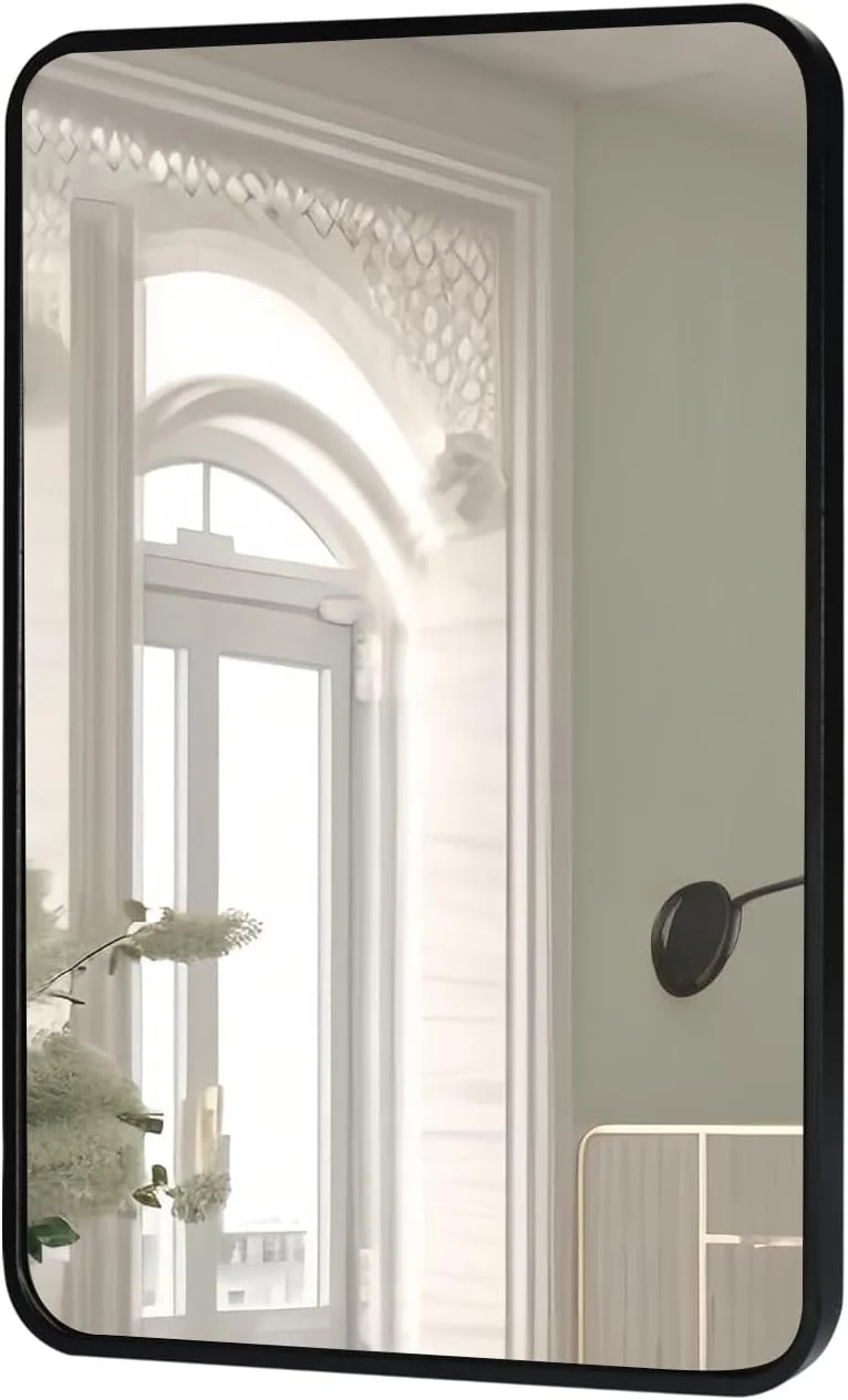 آینه دیواری حمام ModernTop با ابعاد 70×50 سانتی متر - قاب آلیاژ آلومینیوم مشکی، نصب دوگانه افقی/عمودی، آینه مربعی مدرن برای دکوراسیون حمام، طراحی بادوام و مقاوم در برابر زنگ زدگی آینه دیواری حمام ModernTop با ابعاد 70×50 سانتی متر - قاب آلیاژ آلومینیوم مشکی، نصب دوگانه افقی/عمودی، آینه مربعی مدرن برای دکوراسیون حمام، طراحی بادوام و مقاوم در برابر زنگ زدگی