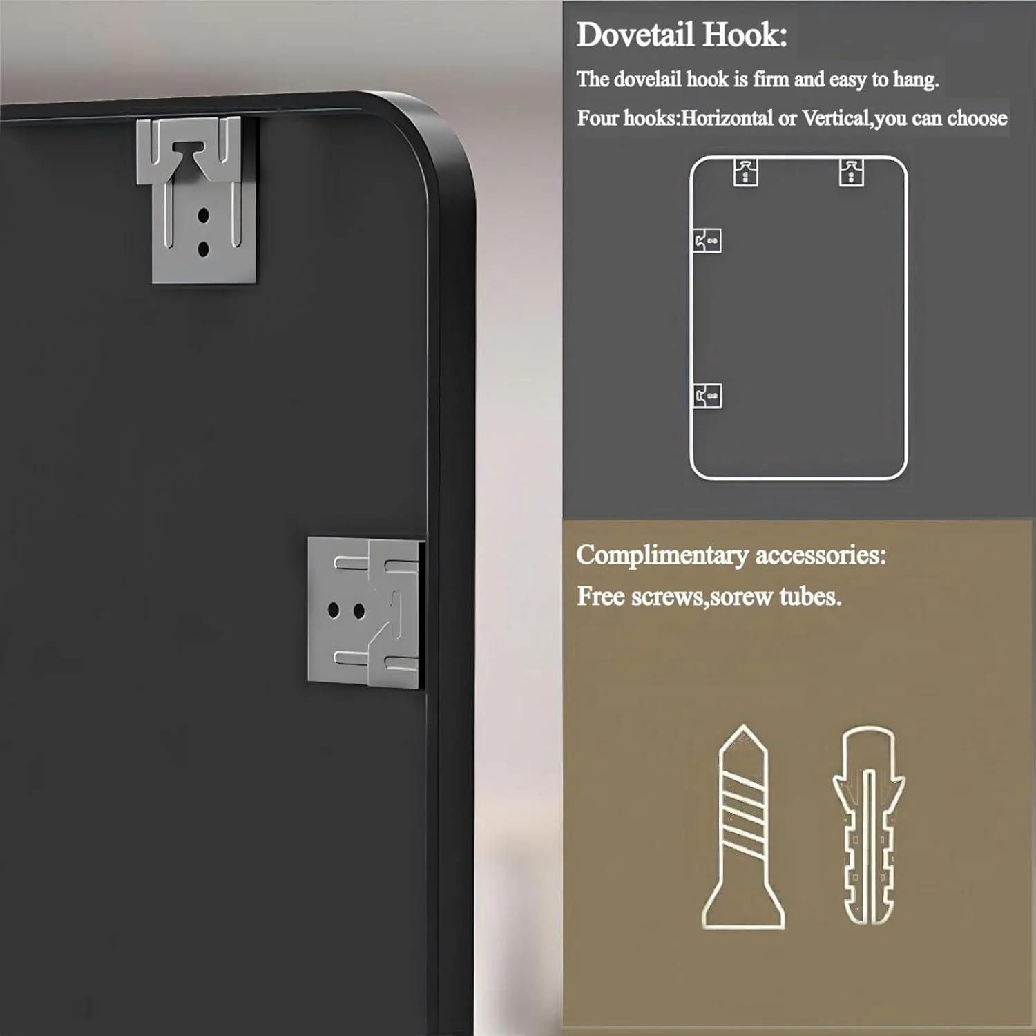 آینه دیواری حمام ModernTop با ابعاد 70×50 سانتی متر - قاب آلیاژ آلومینیوم مشکی، نصب دوگانه افقی/عمودی، آینه مربعی مدرن برای دکوراسیون حمام، طراحی بادوام و مقاوم در برابر زنگ زدگی آینه دیواری حمام ModernTop با ابعاد 70×50 سانتی متر - قاب آلیاژ آلومینیوم مشکی، نصب دوگانه افقی/عمودی، آینه مربعی مدرن برای دکوراسیون حمام، طراحی بادوام و مقاوم در برابر زنگ زدگی