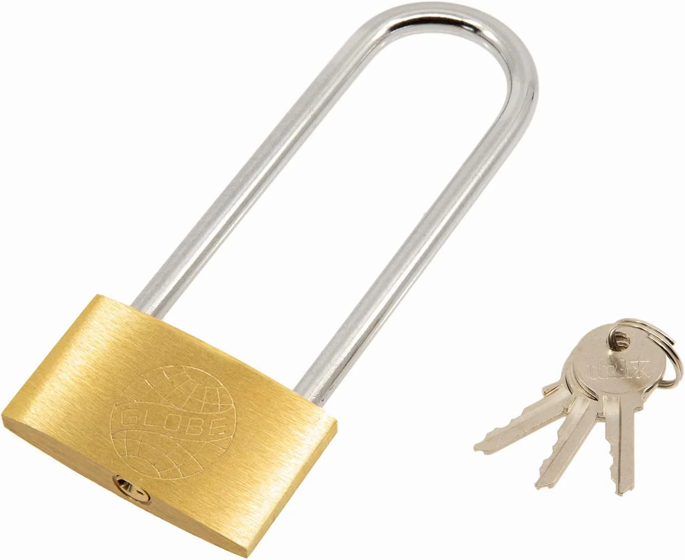 قفل آویز بلند بیلا™ با کلید - قفل امنیتی بیرونی برای سوله، گاراژ، باغ، دروازه (50 میلی متر)