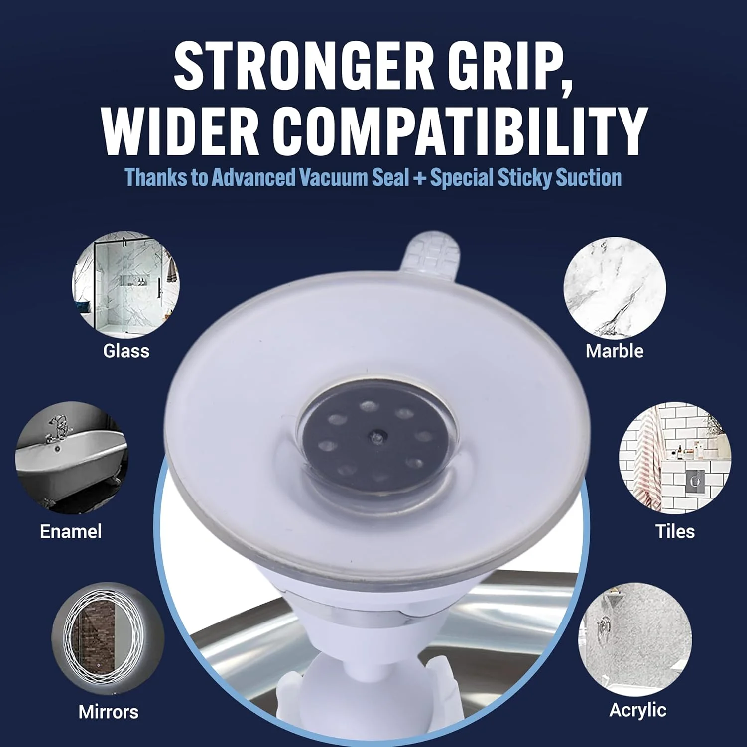 آینه ضد بخار دوش MIRRORVANA برای اصلاح صورت با مکش ارتقا یافته، سطح ضد بخار و ضد شکست و چرخش 360 درجه، 6.3" x 6.3" (کروم) آینه ضد بخار دوش MIRRORVANA برای اصلاح صورت با مکش ارتقا یافته، سطح ضد بخار و ضد شکست و چرخش 360 درجه، 6.3" x 6.3" (کروم)