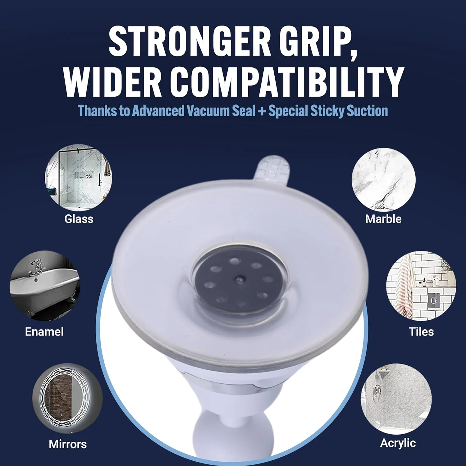 آینه ضد بخار Mirrorvana برای اصلاح صورت با مکنده قفلدار، 16x16 سانتیمتر آینه ضد بخار Mirrorvana برای اصلاح صورت با مکنده قفلدار، 16x16 سانتیمتر