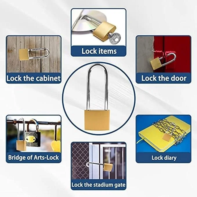 قفل آویز بلند بیلا™ با کلید - قفل امنیتی بیرونی برای سوله، گاراژ، باغ، دروازه (50 میلی متر) قفل آویز بلند بیلا™ با کلید - قفل امنیتی بیرونی برای سوله، گاراژ، باغ، دروازه (50 میلی متر)