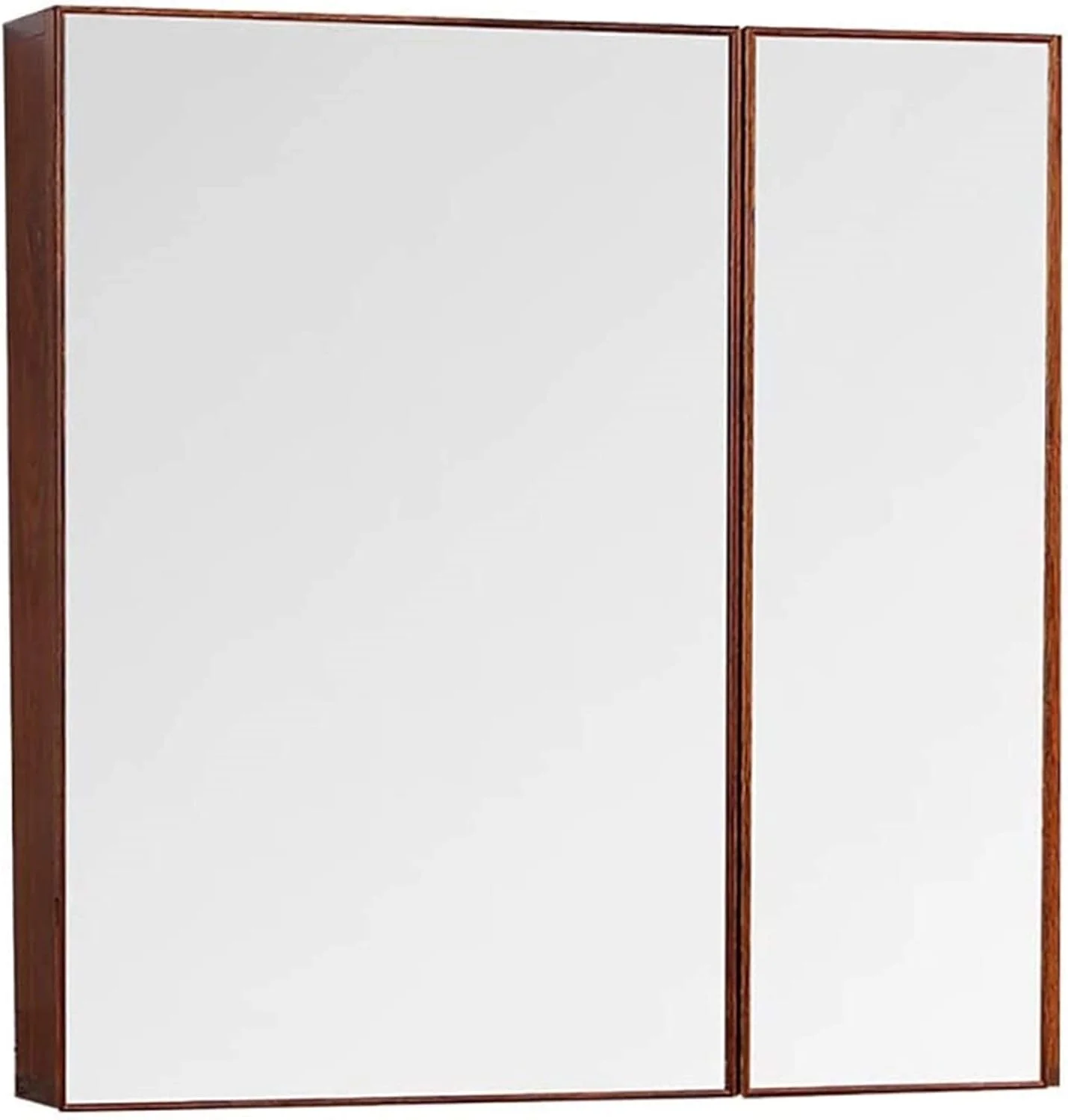 آینه کابینتی حمام آلومینیومی دیواری با آینه روشویی (طرح چوب قرمز 60x70x13 سانتی متر) (طرح چوب قرمز 60x70x13 سانتی متر)