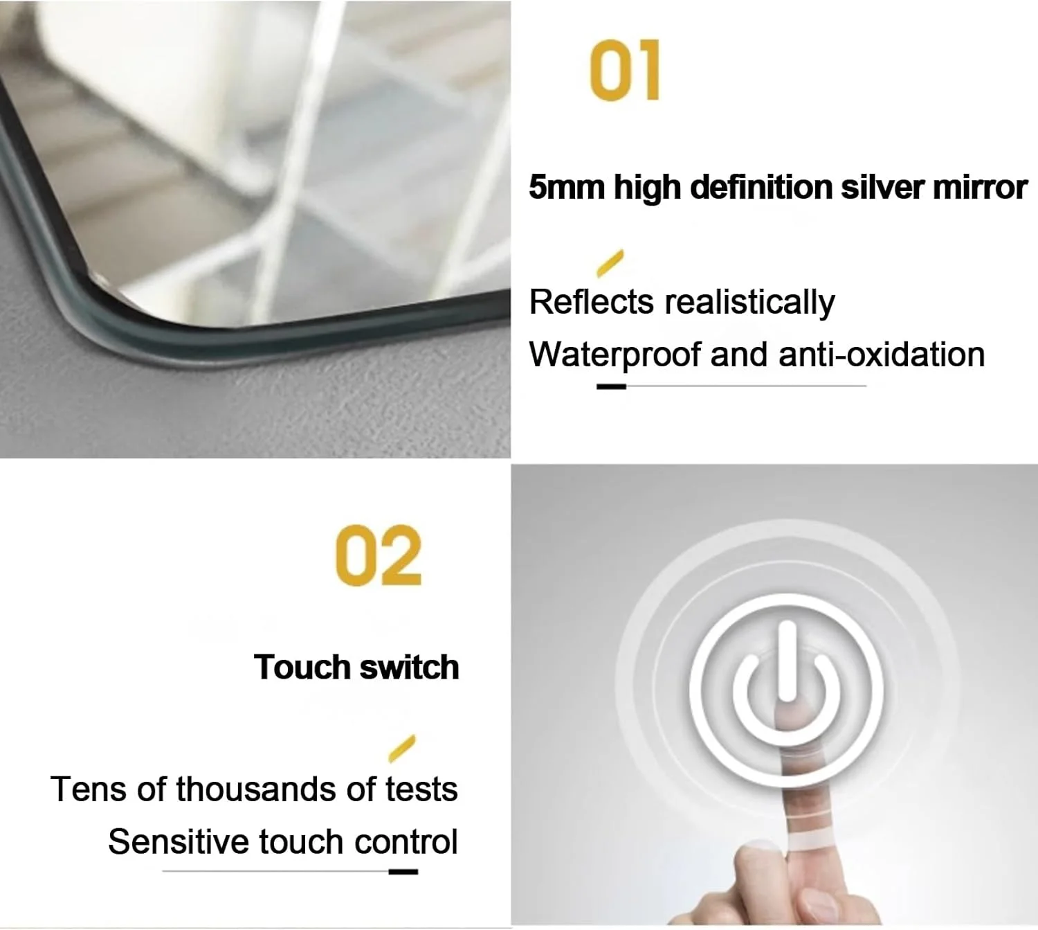 آینه نیم دایره، آینه های نیم دایره برای دیوار، آینه های نیم ماه برای دیوار، آینه روشویی LED دیمر دار نیم دایره، آینه نورانی با پد ضد بخار، آینه حمام ضد مه، 3 رنگ دیمر دار (35.4 اینچ) آینه نیم دایره، آینه های نیم دایره برای دیوار، آینه های نیم ماه برای دیوار، آینه روشویی LED دیمر دار نیم دایره، آینه نورانی با پد ضد بخار، آینه حمام ضد مه، 3 رنگ دیمر دار (35.4 اینچ)