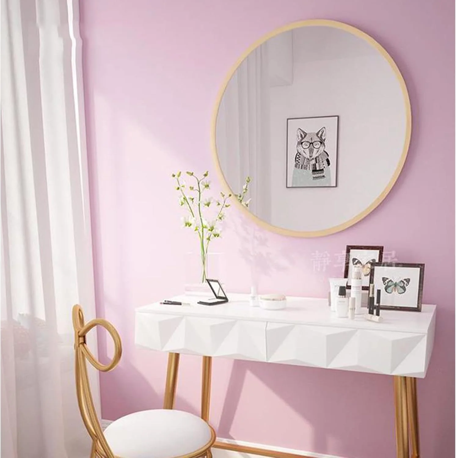 آینه گرد Mirrorize برای حمام، آینه دایره ای چوبی دیواری، آینه روشویی با قاب دایره ای، آینه دیواری برای اتاق نشیمن، راهرو، اتاق خواب، آینه آرایش آینه گرد Mirrorize برای حمام، آینه دایره ای چوبی دیواری، آینه روشویی با قاب دایره ای، آینه دیواری برای اتاق نشیمن، راهرو، اتاق خواب، آینه آرایش