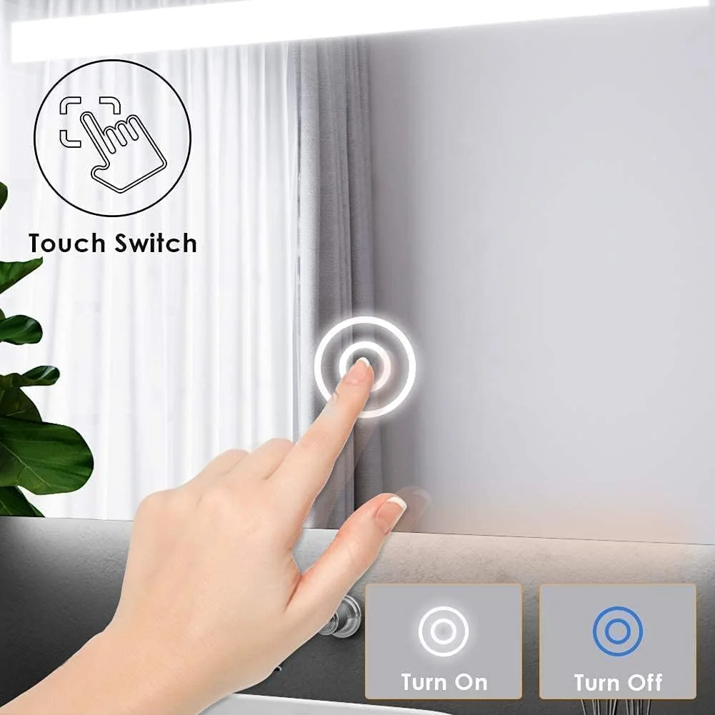 آینه شیشه ای ال ای دی MIRROR WORLD با حسگر لمسی برای حمام/3 رنگ (نور سفید، نور طبیعی، نور گرم)/آینه دیواری شیک برای اتاق نشیمن/اتاق خواب/اتاق رختکن و شکل گرد - 15x15 آینه شیشه ای ال ای دی MIRROR WORLD با حسگر لمسی برای حمام/3 رنگ (نور سفید، نور طبیعی، نور گرم)/آینه دیواری شیک برای اتاق نشیمن/اتاق خواب/اتاق رختکن و شکل گرد - 15x15