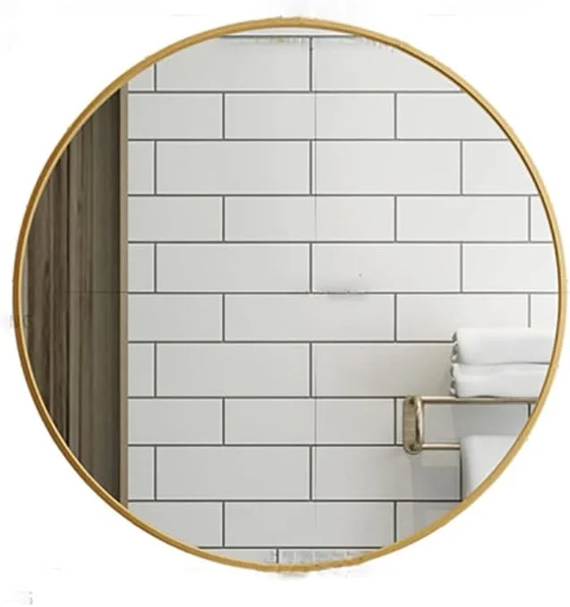 آینه گرد دیواری، آینه دیواری، آینه حمام، آینه آرایش، آینه میز آرایش اتاق خواب، آینه دکور راهرو، آینه با قاب فلزی (رنگ: طلایی، اندازه: 40 سانتی متر / 15.7 اینچ) آینه گرد دیواری، آینه دیواری، آینه حمام، آینه آرایش، آینه میز آرایش اتاق خواب، آینه دکور راهرو، آینه با قاب فلزی (رنگ: طلایی، اندازه: 40 سانتی متر / 15.7 اینچ)