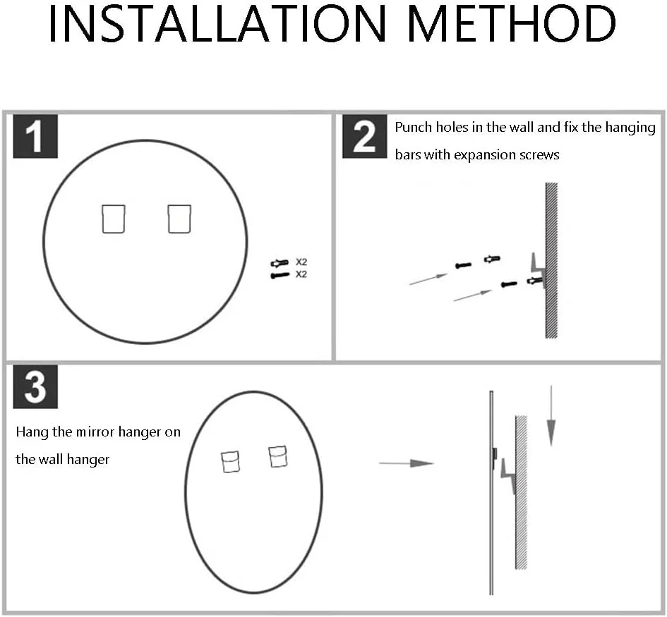 آینه گرد دیواری 50 سانتی متری، آینه دیواری دایره ای، آینه حمام، آینه آرایش، آینه روشویی اتاق خواب، آینه ورودی (سایز: 50cm(19.7")) آینه گرد دیواری 50 سانتی متری، آینه دیواری دایره ای، آینه حمام، آینه آرایش، آینه روشویی اتاق خواب، آینه ورودی (سایز: 50cm(19.7"))