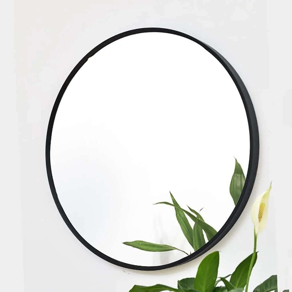 آینه گرد با قاب فلزی، آینه دیواری، آینه حمام، آینه آرایش، آینه میز آرایش اتاق خواب، آینه ورودی (رنگ: مشکی، سایز: 50 سانتی متر) آینه گرد با قاب فلزی، آینه دیواری، آینه حمام، آینه آرایش، آینه میز آرایش اتاق خواب، آینه ورودی (رنگ: مشکی، سایز: 50 سانتی متر)