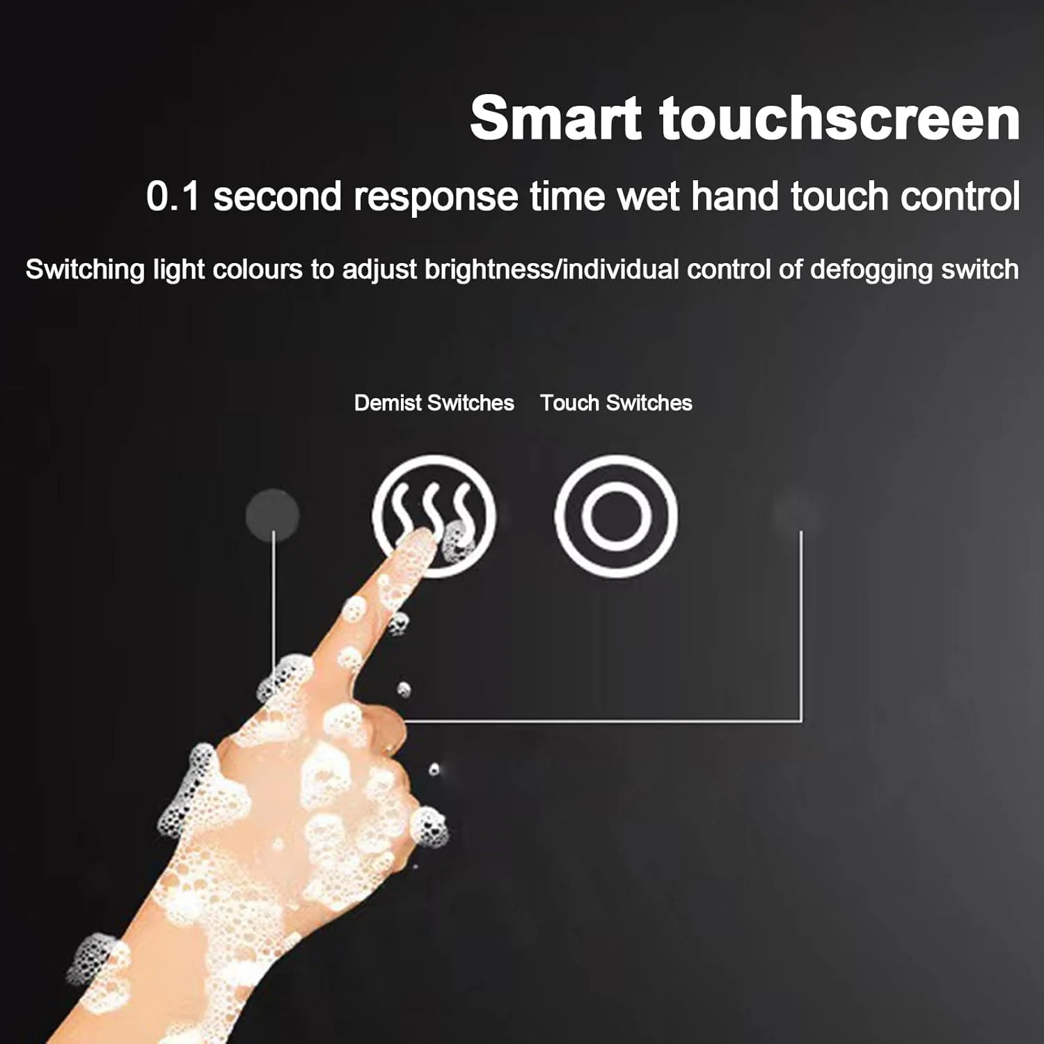 آینه نیم دایره، آینه های نیم دایره برای دیوار، آینه های نیم ماه برای دیوار، آینه روشویی LED دیمر دار نیم دایره، آینه نورانی با پد ضد بخار، آینه حمام ضد مه، 3 رنگ دیمر دار (سفید) آینه نیم دایره، آینه های نیم دایره برای دیوار، آینه های نیم ماه برای دیوار، آینه روشویی LED دیمر دار نیم دایره، آینه نورانی با پد ضد بخار، آینه حمام ضد مه، 3 رنگ دیمر دار (سفید)