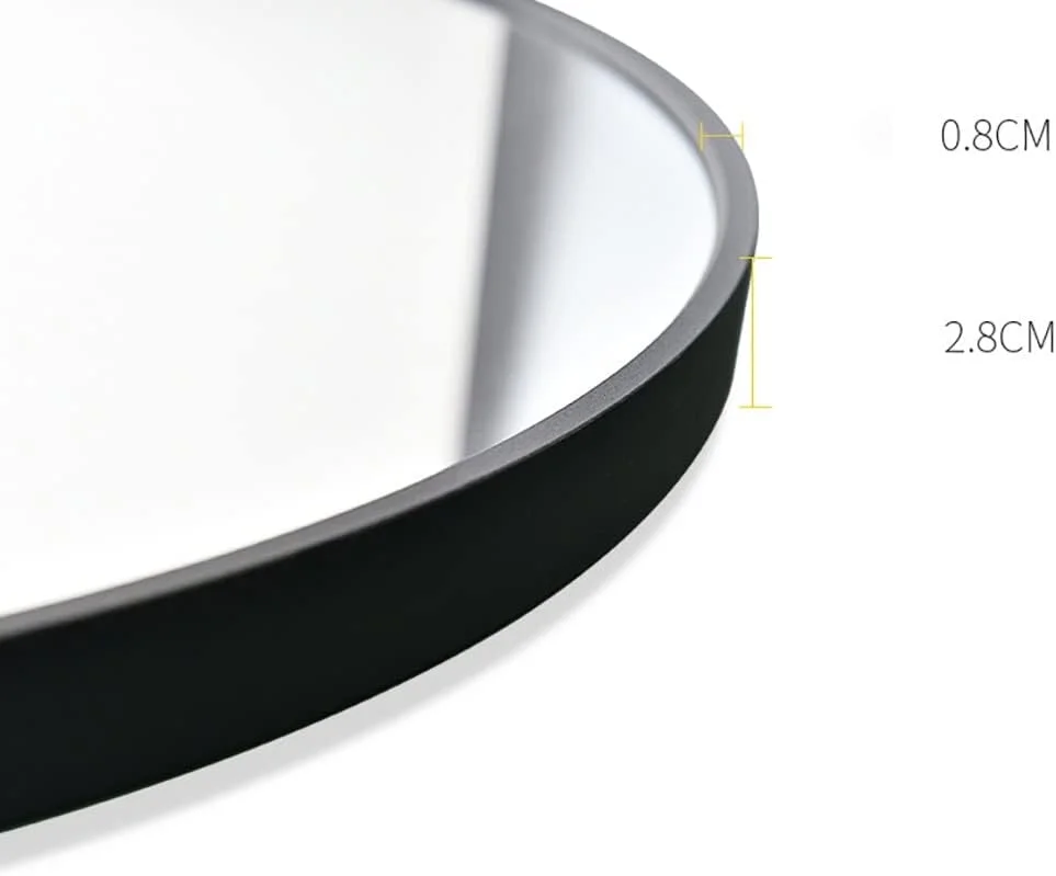 آینه گرد با قاب فلزی، آینه دیواری، آینه حمام، آینه آرایش، آینه میز آرایش اتاق خواب، آینه ورودی (رنگ: مشکی، سایز: 50 سانتی متر) آینه گرد با قاب فلزی، آینه دیواری، آینه حمام، آینه آرایش، آینه میز آرایش اتاق خواب، آینه ورودی (رنگ: مشکی، سایز: 50 سانتی متر)