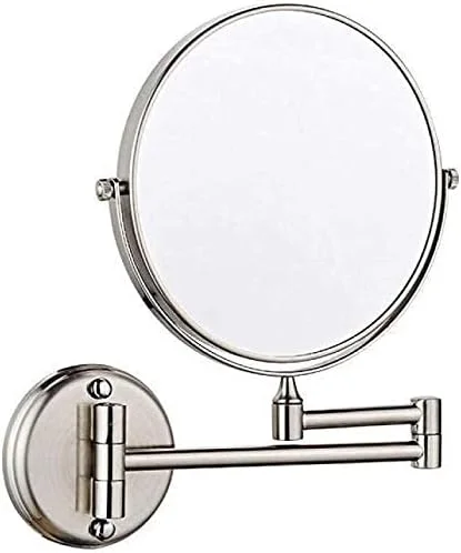 آینه دیواری با بزرگنمایی 3 برابر مناسب حمام و اصلاح (رنگ: مشکی، سایز: 6 اینچ) (رنگ عتیقه 8 اینچ)
