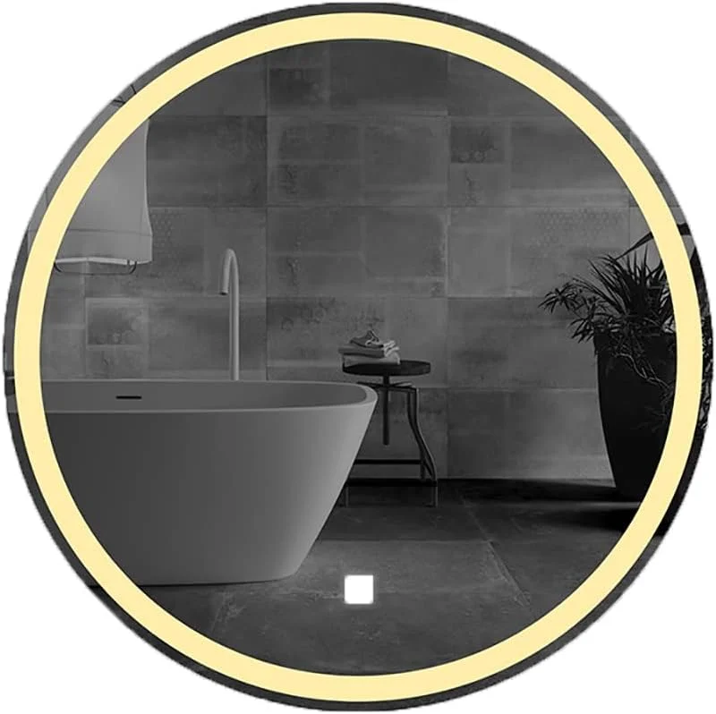 آینه دیواری LED، آینه گرد دیواری، آینه گرد، آینه حمام، آینه آرایش، آینه روشویی اتاق خواب، آینه دکور راهرو، آینه چراغ دار LED با کلید لمسی