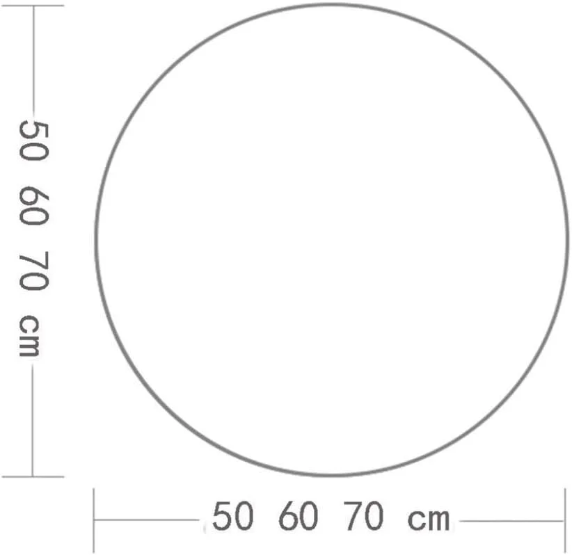 آینه حمام LED دار، آینه آرایش گرد بدون قاب دیواری با نور، آینه نقره ای با کیفیت بالا 5 میلی متری / B / 60 سانتی متر / 23.6 اینچ