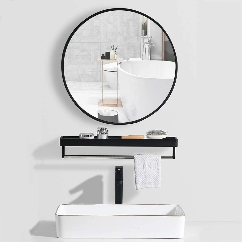 آینه آرایشی، آینه حمام، آینه رومیزی، آینه گرد طلایی دیواری با قفسه، کیت کامل فلزی بزرگ / مشکی / 60 سانتی متر (رنگ: مشکی، سایز: 60 سانتی متر) آینه آرایشی، آینه حمام، آینه رومیزی، آینه گرد طلایی دیواری با قفسه، کیت کامل فلزی بزرگ / مشکی / 60 سانتی متر (رنگ: مشکی، سایز: 60 سانتی متر)