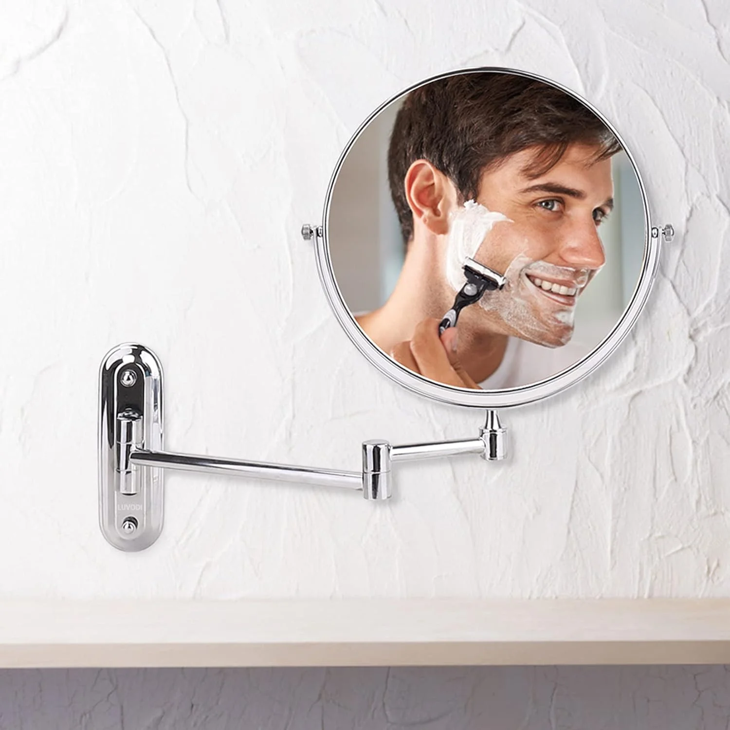 آینه دیواری بزرگنمایی medla، دو طرفه، مناسب آرایش و اصلاح، با قابلیت چرخش 360 درجه و بازوهای تاشو، مناسب منزل، هتل و اسپا، ابعاد 25 در 20 سانتی متر آینه دیواری بزرگنمایی medla، دو طرفه، مناسب آرایش و اصلاح، با قابلیت چرخش 360 درجه و بازوهای تاشو، مناسب منزل، هتل و اسپا، ابعاد 25 در 20 سانتی متر