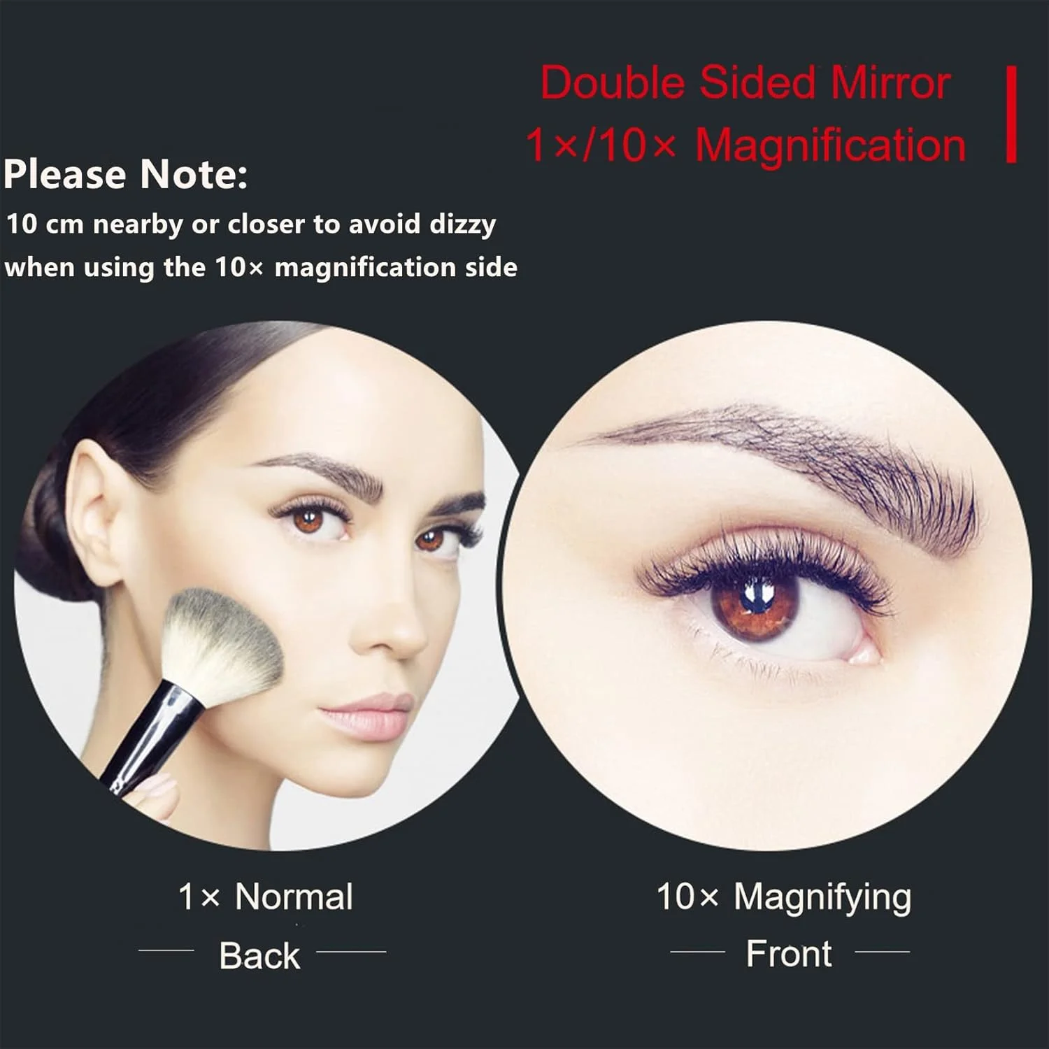 آینه دیواری بزرگنمایی medla، دو طرفه، مناسب آرایش و اصلاح، با قابلیت چرخش 360 درجه و بازوهای تاشو، مناسب منزل، هتل و اسپا، ابعاد 25 در 20 سانتی متر