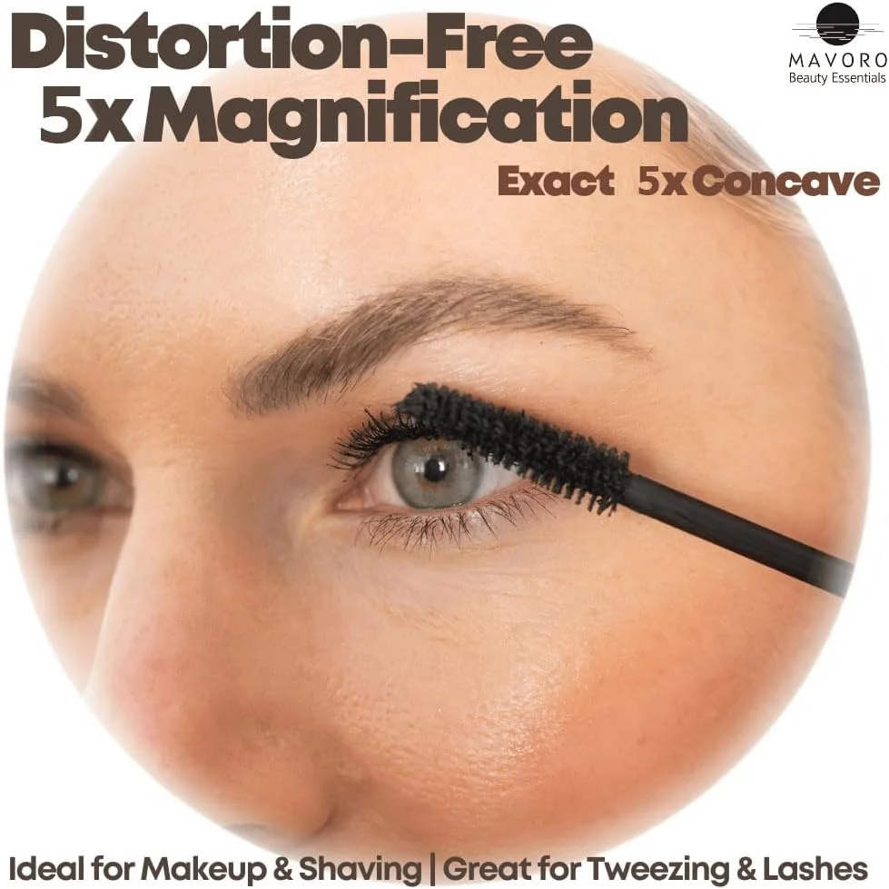 آینه بزرگنمایی ماورو با 3 فنجان مکش 9 اینچی (بزرگنمایی 5 برابر)