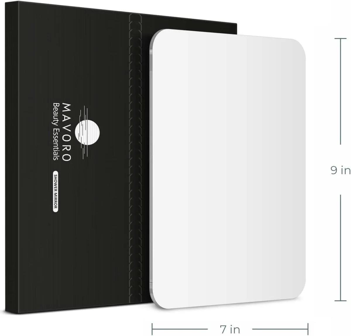 آینه اصلاح Mavoro برای دوش - آینه دوش چسبی 3M. آینه اکریلیک 18x23 سانتی‌متری - آینه نشکن با بخار کمتر. آینه بدون قاب شیک. آینه پوست‌کنی و چسبی، آینه ایمنی بدون شیشه برای کودکان