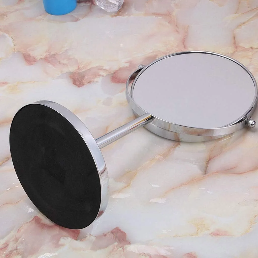 آینه آرایشی 7 اینچی دو طرفه رومیزی با بزرگنمایی 3 برابر، آینه چرخان لوازم آرایشی برای خانه، حمام، مسافرت آینه آرایشی 7 اینچی دو طرفه رومیزی با بزرگنمایی 3 برابر، آینه چرخان لوازم آرایشی برای خانه، حمام، مسافرت