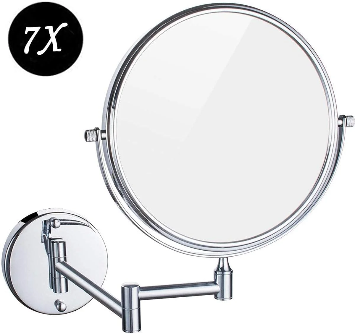 آینه آرایشی دیواری، آینه گرد آرایش، آینه حمام با چرخش 360 درجه، برای آرایش، اصلاح