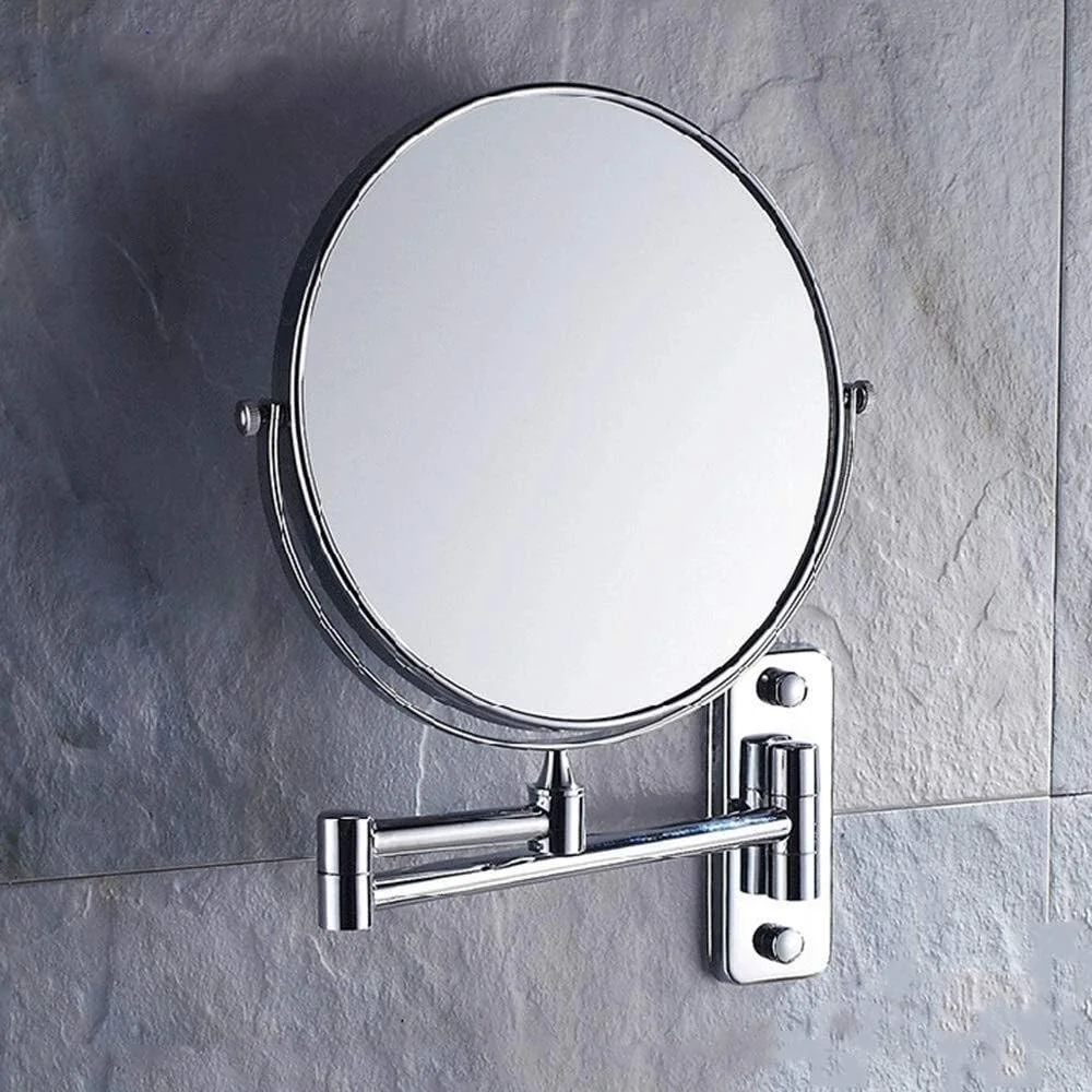 آینه آرایشی با بزرگنمایی 3 برابر، آینه زیبایی چرخان 6 اینچی، آینه آرایشی تاشو، آینه رومیزی آویز دیواری حمام (رنگ: نقره ای، اندازه: 6 اینچ 3X) آینه آرایشی با بزرگنمایی 3 برابر، آینه زیبایی چرخان 6 اینچی، آینه آرایشی تاشو، آینه رومیزی آویز دیواری حمام (رنگ: نقره ای، اندازه: 6 اینچ 3X)