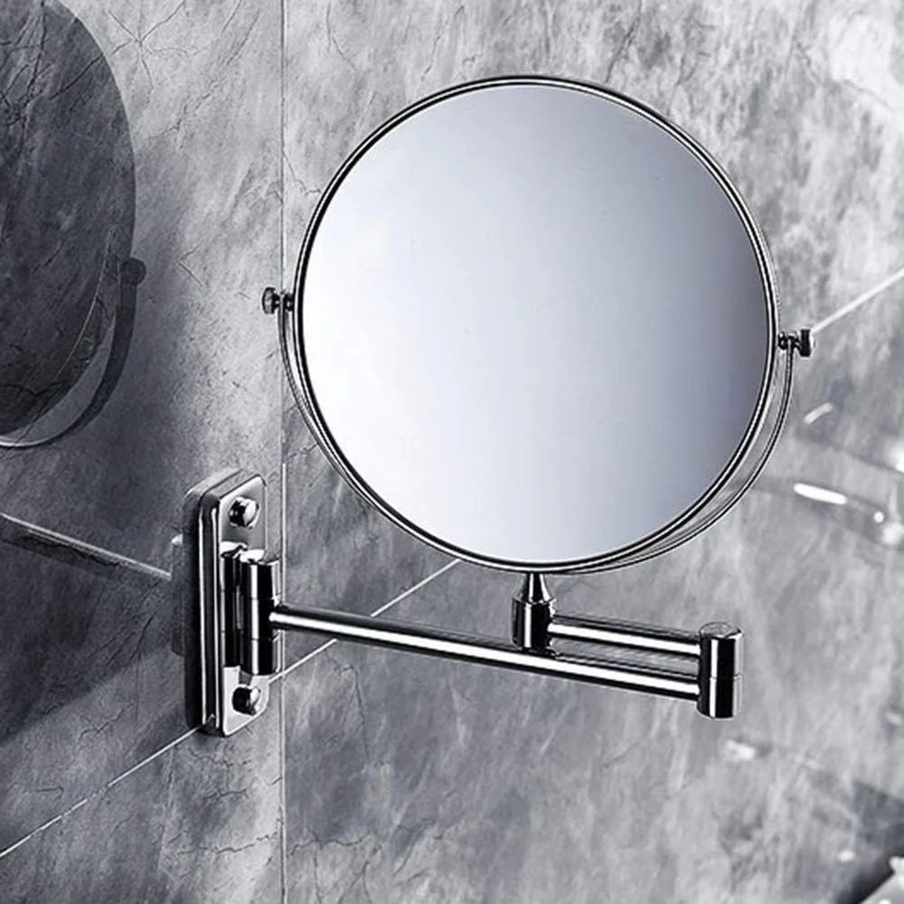 آینه آرایشی با بزرگنمایی 3 برابر، آینه زیبایی چرخان 6 اینچی، آینه آرایشی تاشو، آینه رومیزی آویز دیواری حمام (رنگ: نقره ای، اندازه: 6 اینچ 3X) آینه آرایشی با بزرگنمایی 3 برابر، آینه زیبایی چرخان 6 اینچی، آینه آرایشی تاشو، آینه رومیزی آویز دیواری حمام (رنگ: نقره ای، اندازه: 6 اینچ 3X)